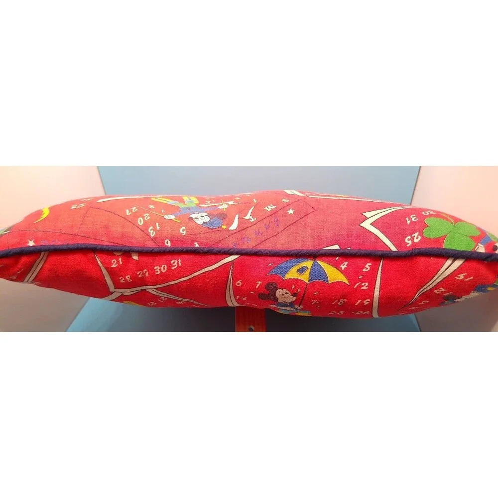 Vintage Mickey Mouse Calendar Pillow Handmade 14